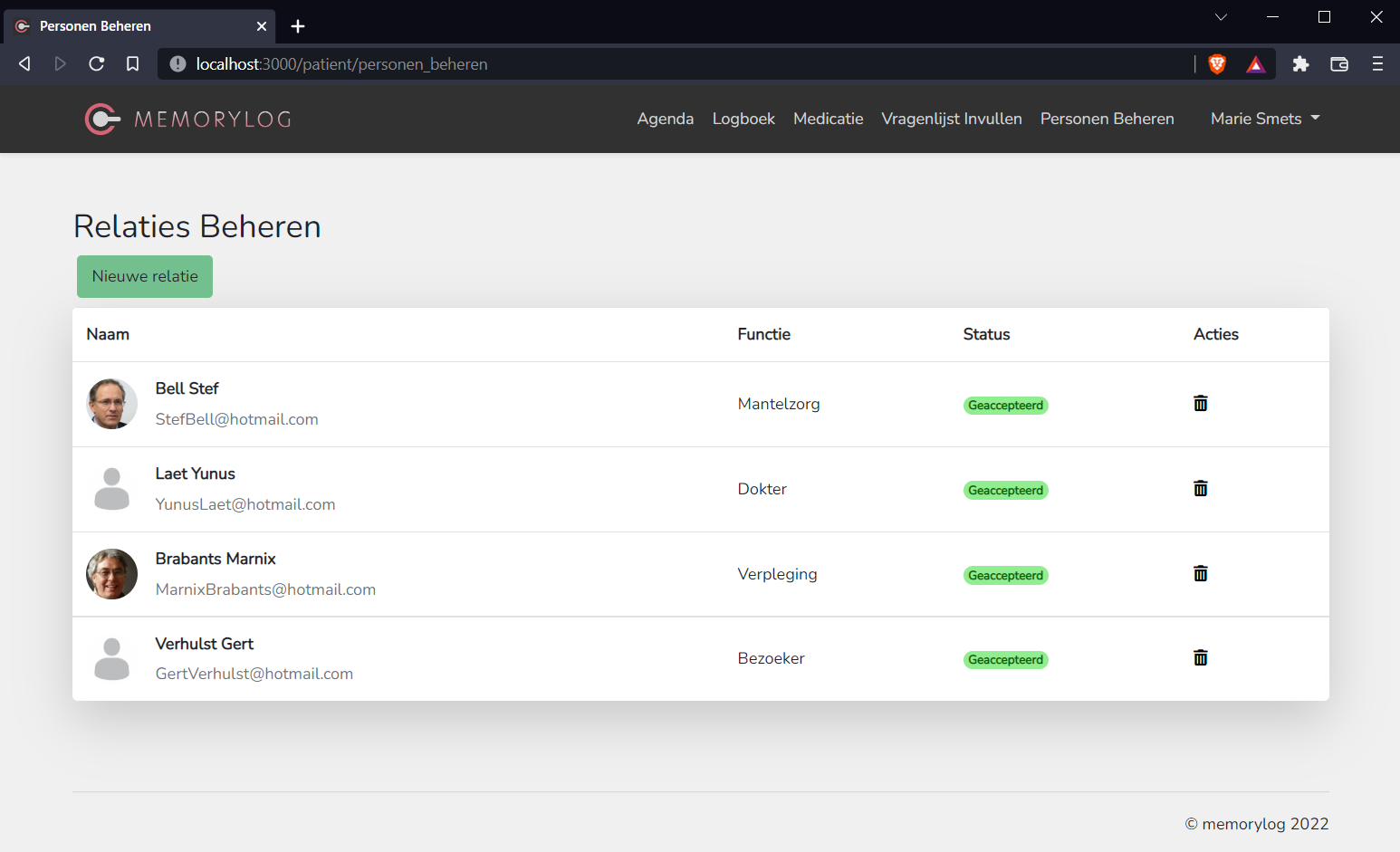 Memorylog Laravel