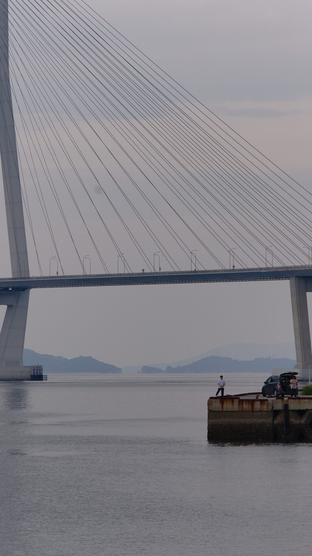 Tatara Bridge Fisherman