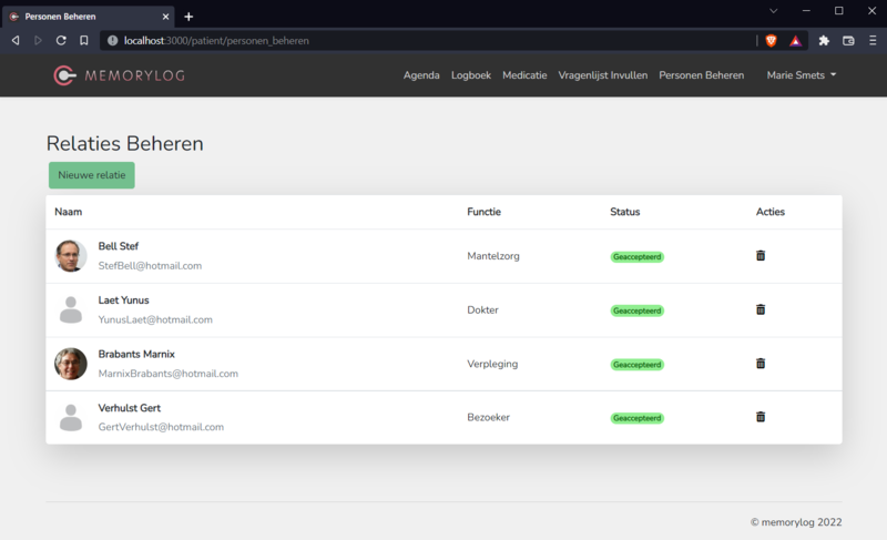 Memorylog Laravel